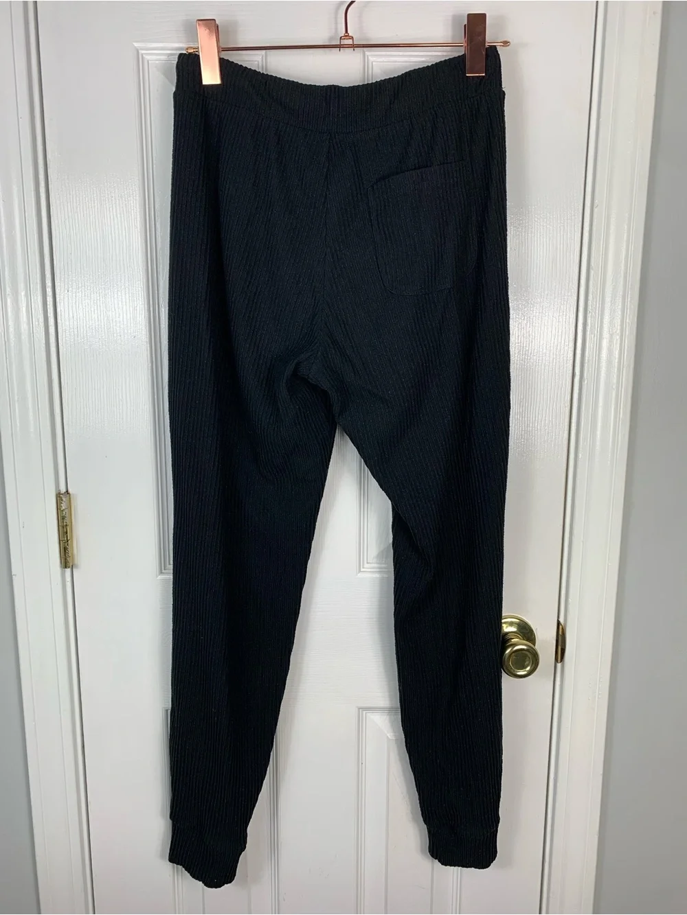 Alo Muse Sweatpant Ribbed Drawstring Joggers Black